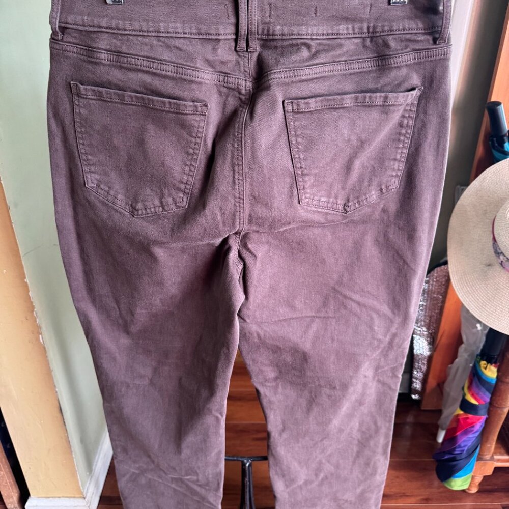 NYDJ MARILYN STRAIGHT JEANS SIZE 14 MOCHA COLOR LIFT X TUCK EUC STRETCH - Picture 3 of 4